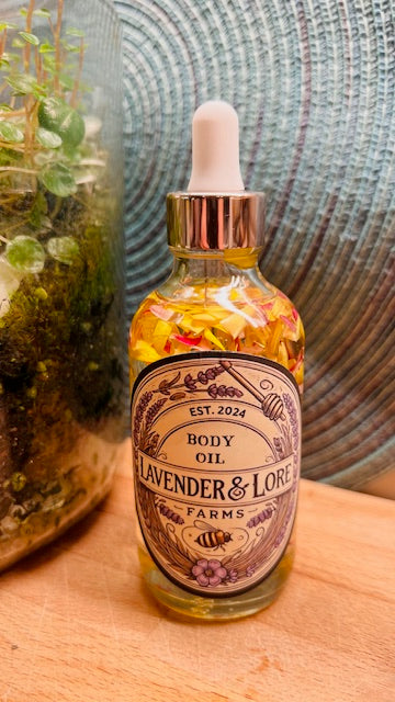 Nourishing Botanical Body Oil – Lavender & Geranium Rose
